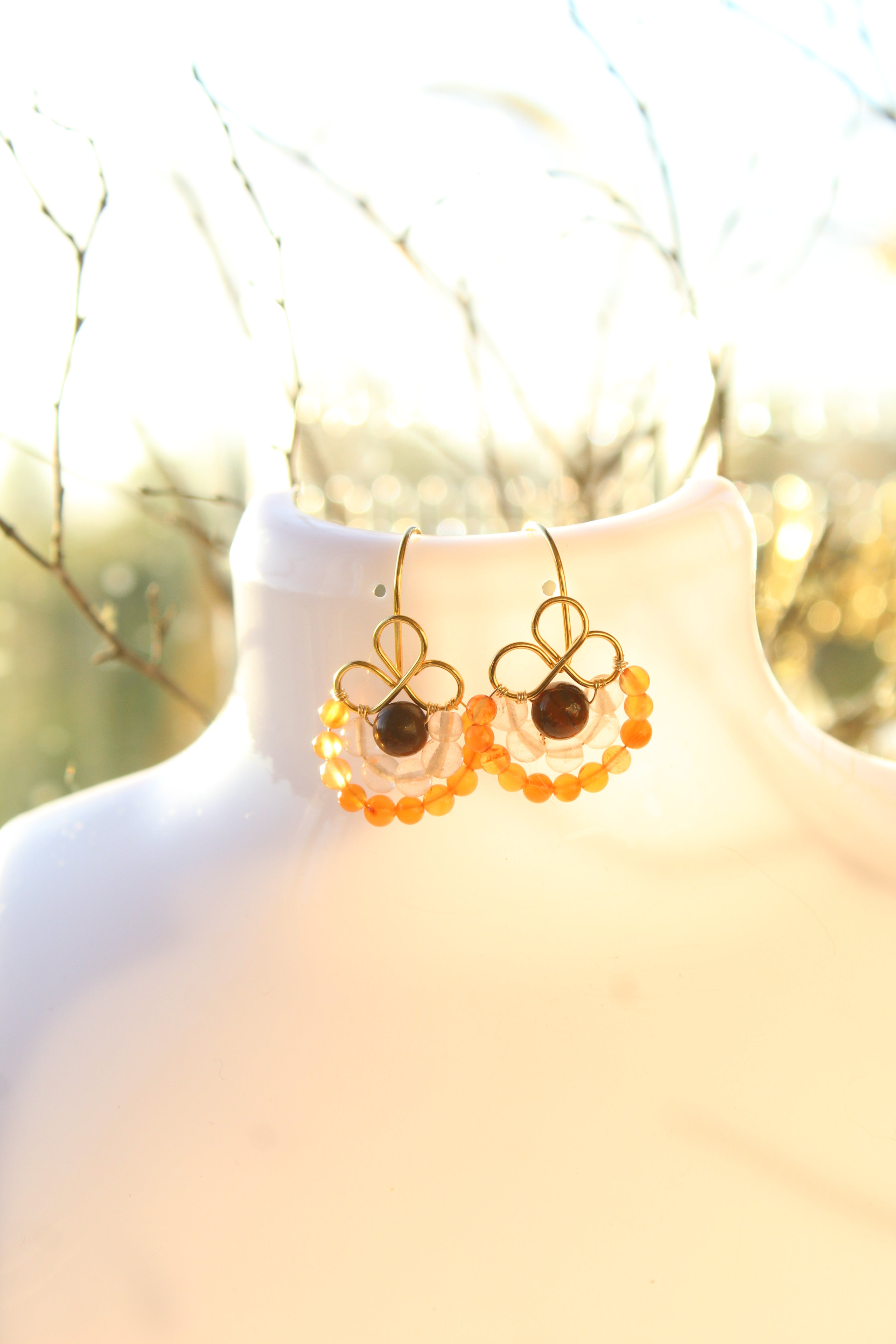 Aurora Ojo de Buey Cuarzo y Cornalina