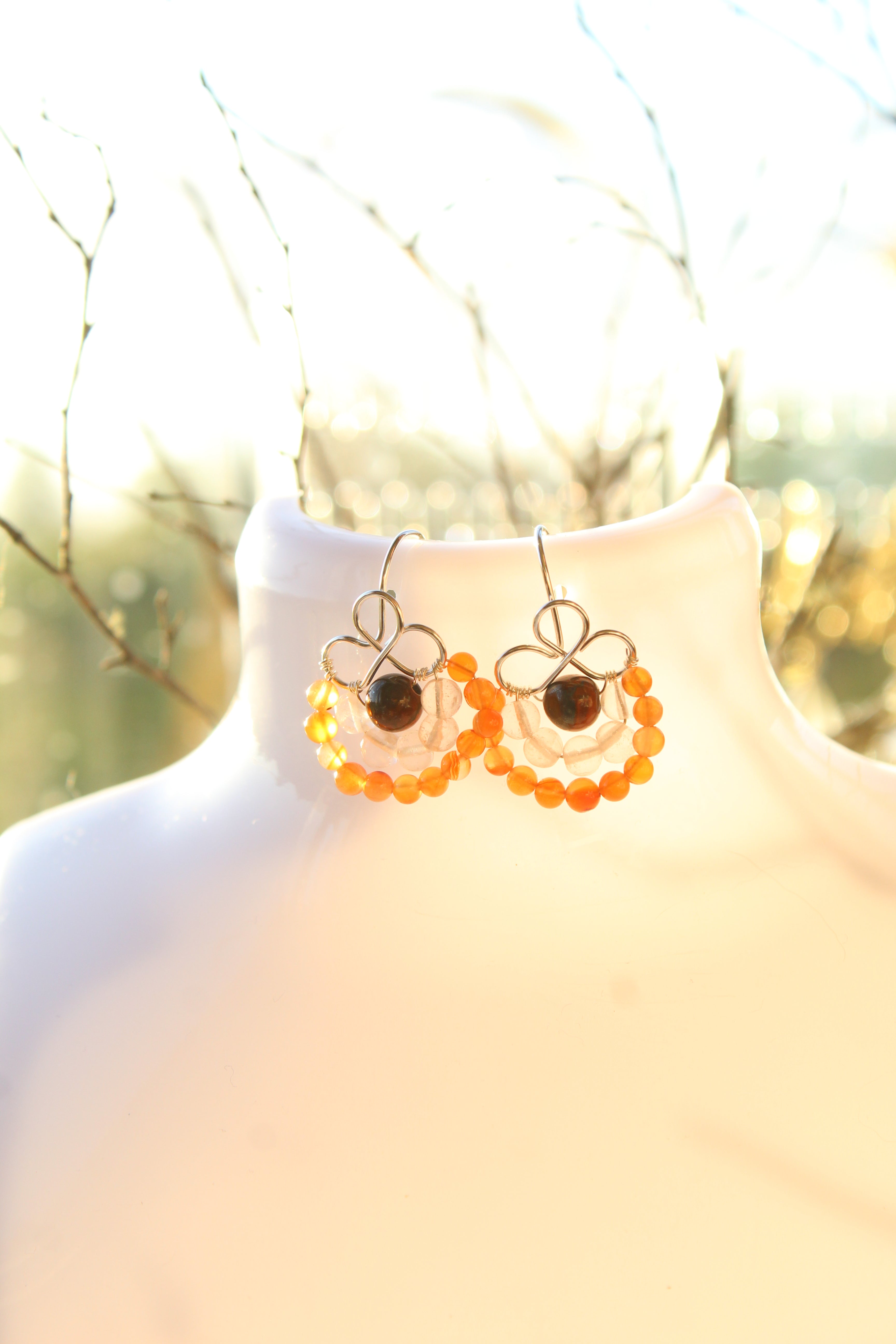 Aurora Ojo de Buey Cuarzo y Cornalina