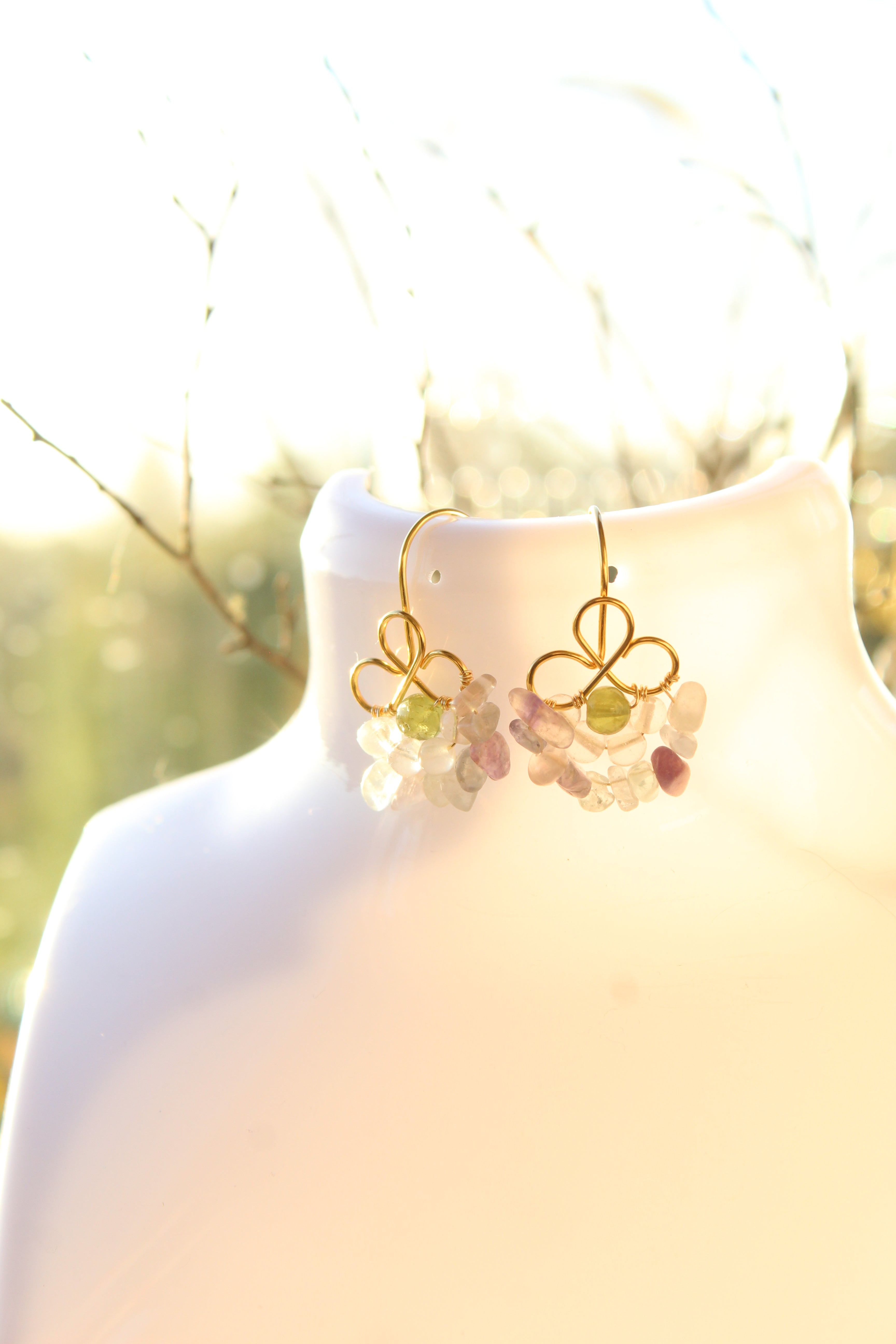 Aurora Peridoto Cuarzo Cristal y Fluorita