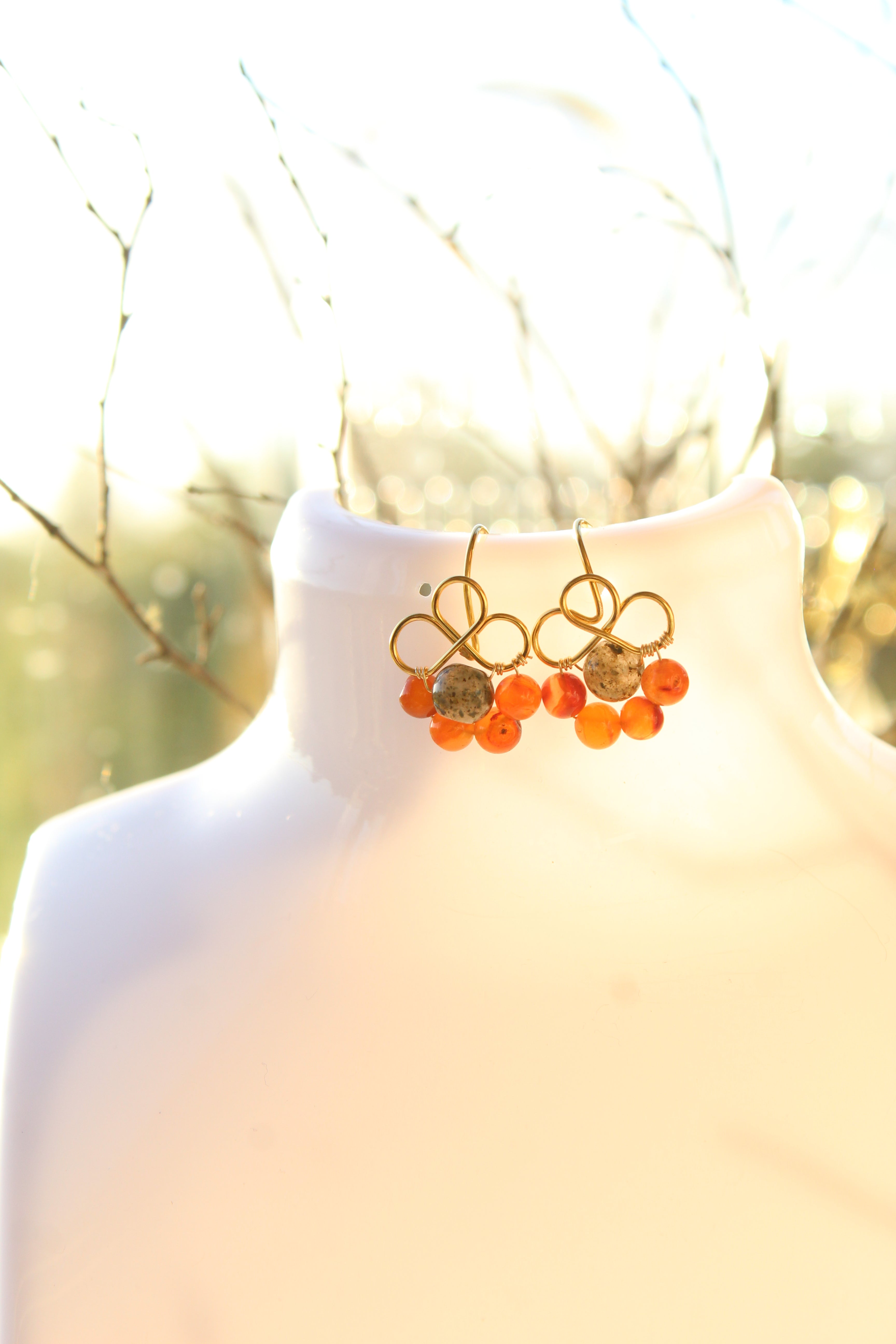 Aurora Piedra Sol Negra y Cornalina